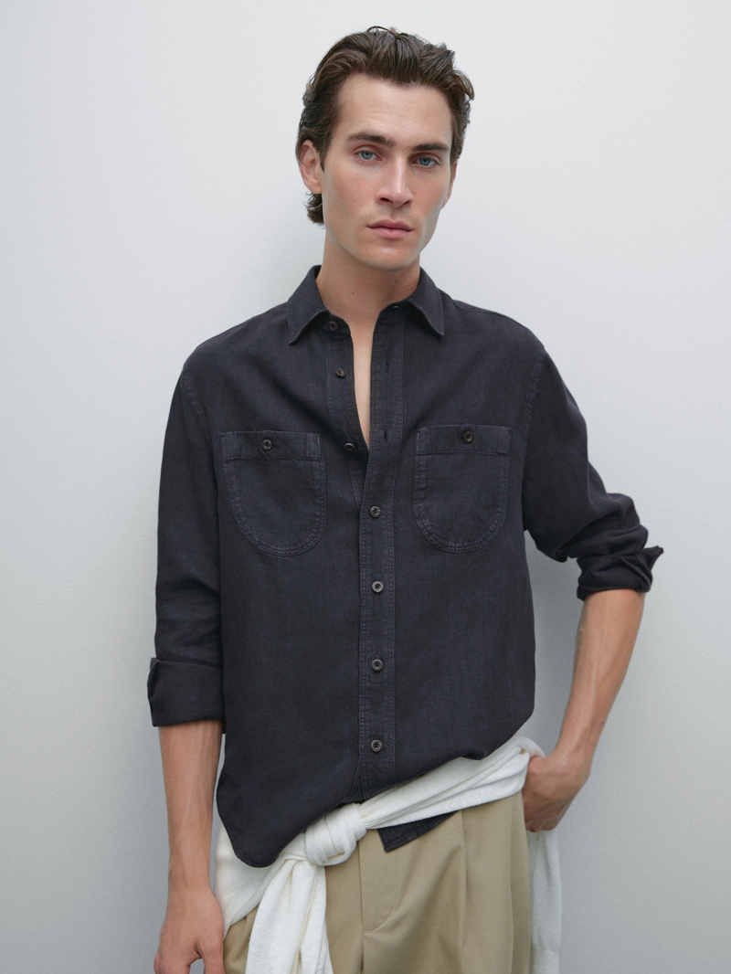 Рубашка overshirt свободного кроя