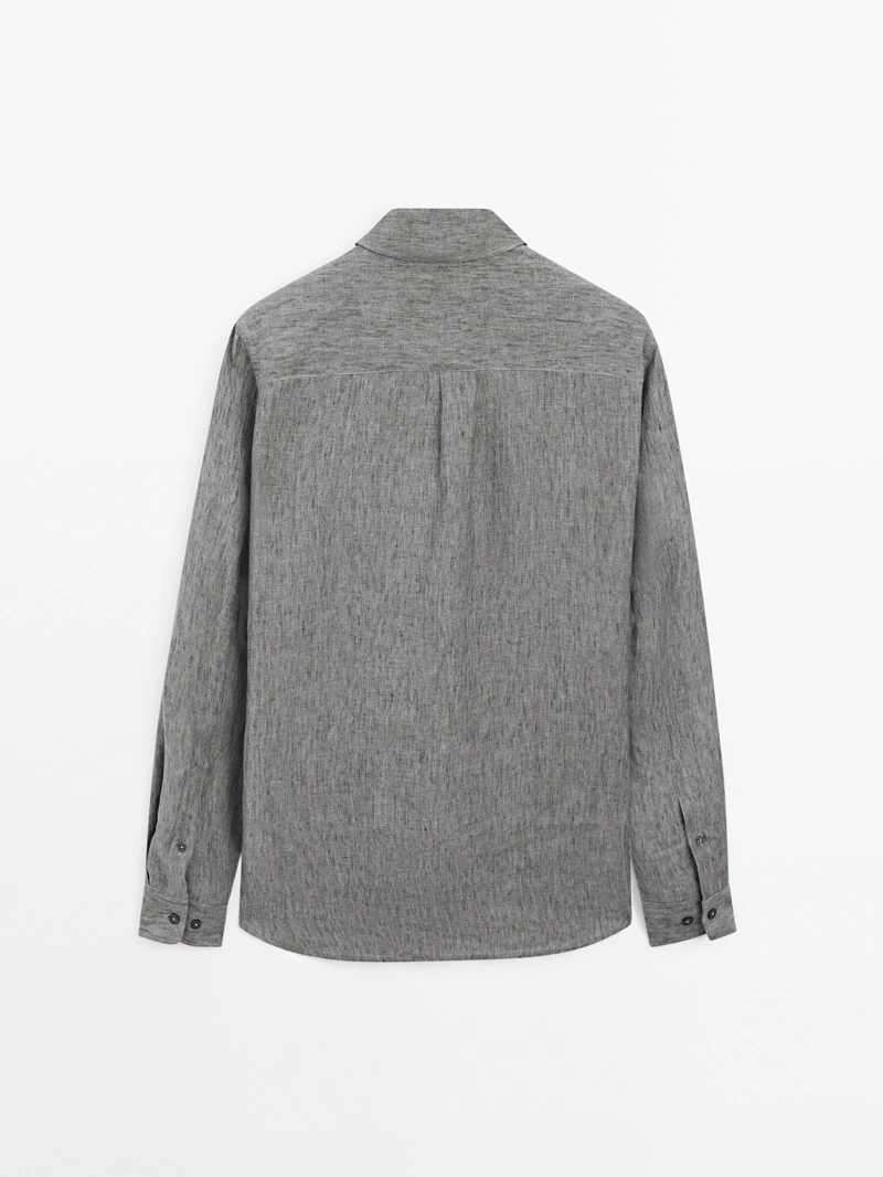 Рубашка из 100% льна regular fit