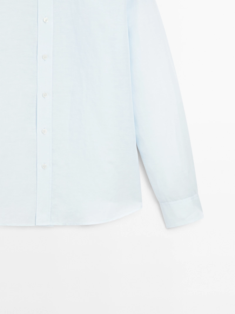 Рубашка с льном regular fit