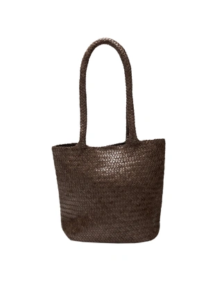 Сумка из плетеной натуральной кожи среднего размера- Заказать в России