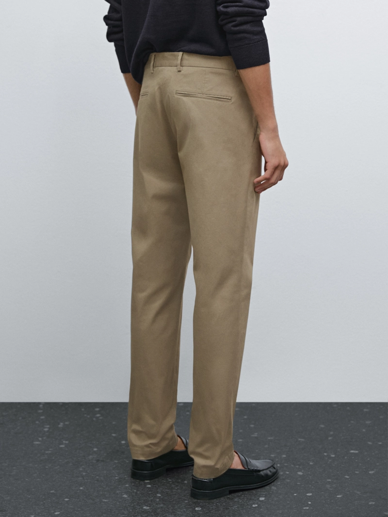 Хлопковые брюки слим фит