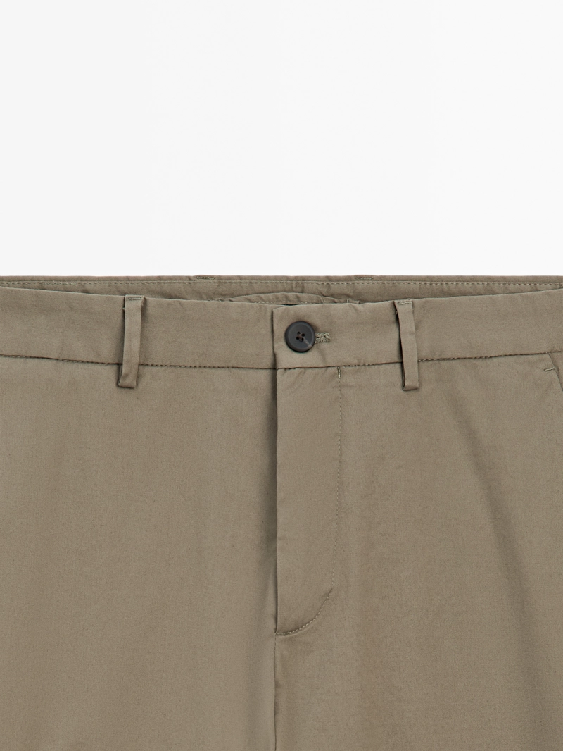 Хлопковые брюки слим фит