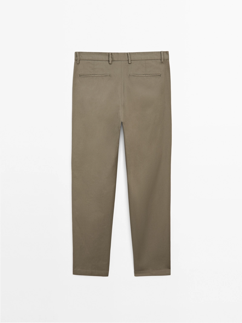 Хлопковые брюки слим фит