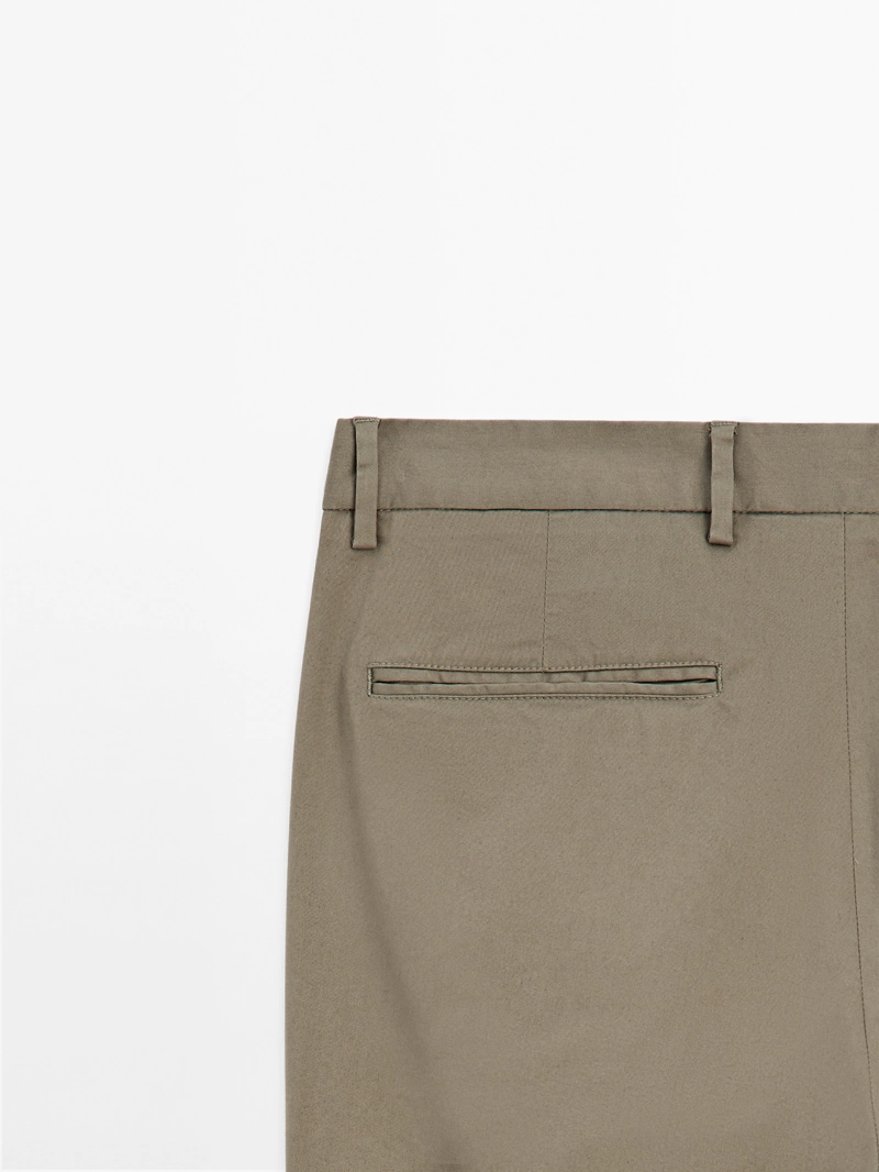 Хлопковые брюки слим фит