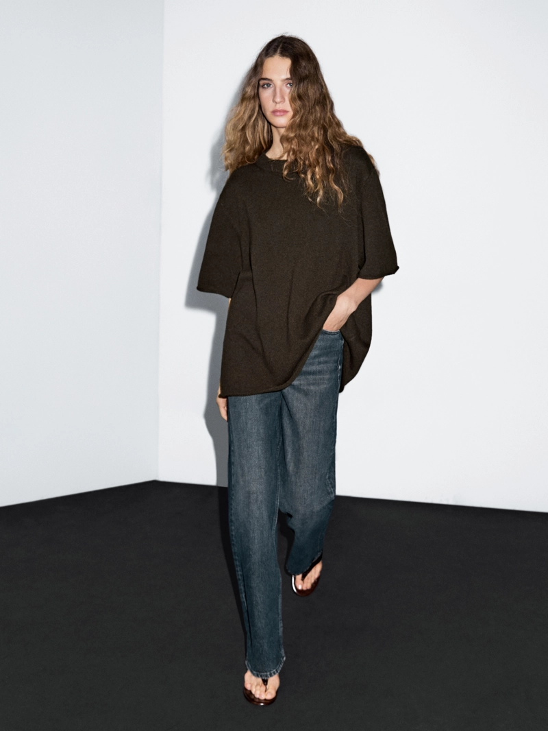 Джемпер в стиле oversize из 100% кашемира