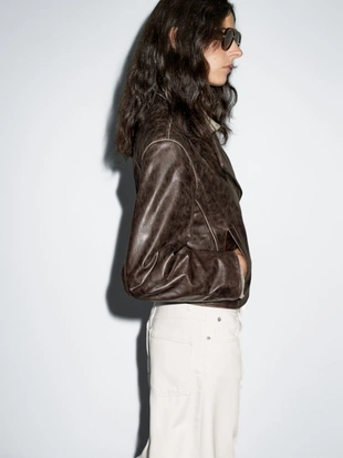 Куртка из овечьей кожи с отделкой наппа- Заказать в России