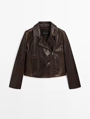 Куртка из овечьей кожи с отделкой наппа- Заказать в России