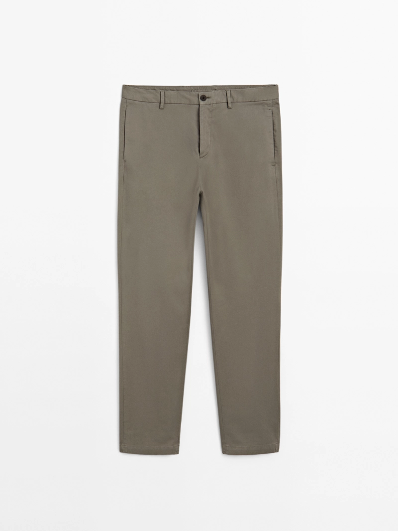 Брюки slim fit с текстурой