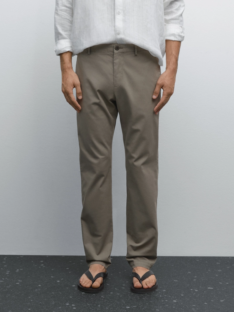 Брюки slim fit с текстурой