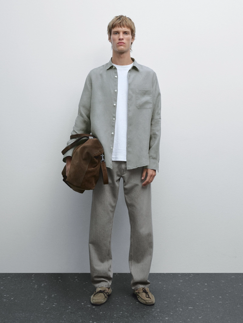 Рубашка с карманом regular fit