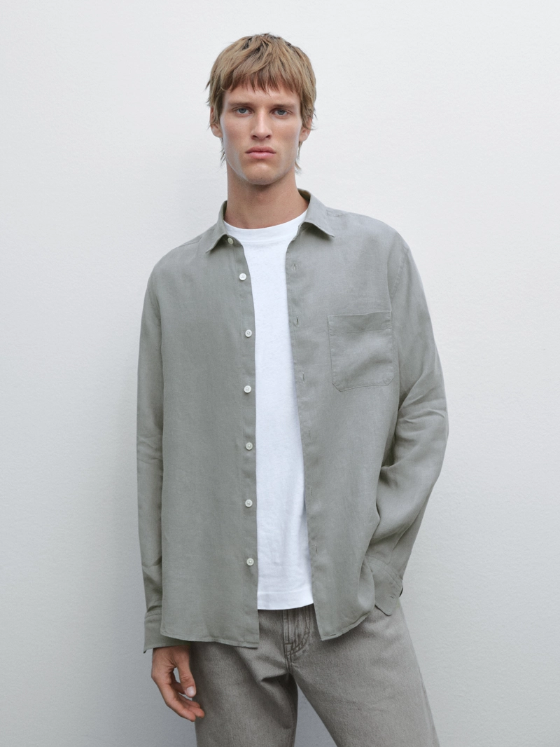 Рубашка с карманом regular fit