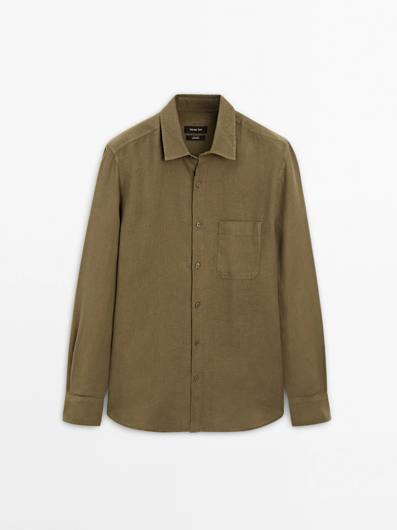 Рубашка с карманом regular fit