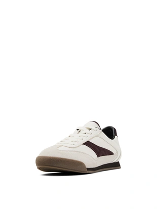 Кроссовки из кожи с контрастными вставками- Заказать в России