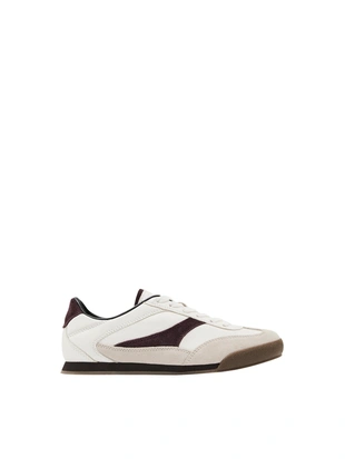 Кроссовки из кожи с контрастными вставками- Заказать в России