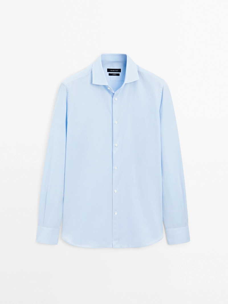 Рубашка в полоску с узким кроем slim fit