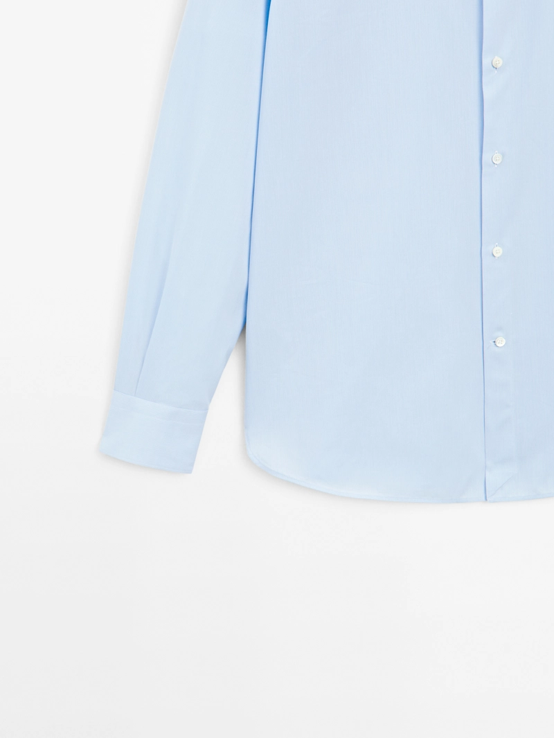 Рубашка в полоску с узким кроем slim fit