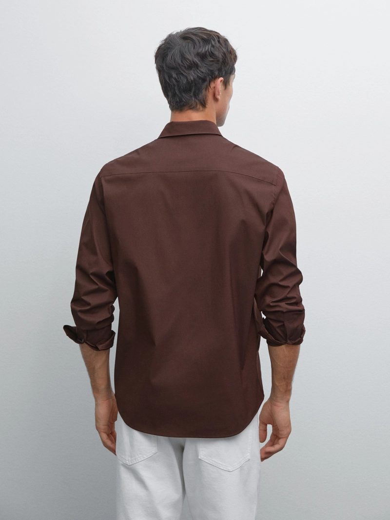 Рубашка slim fit из растяжимого материала
