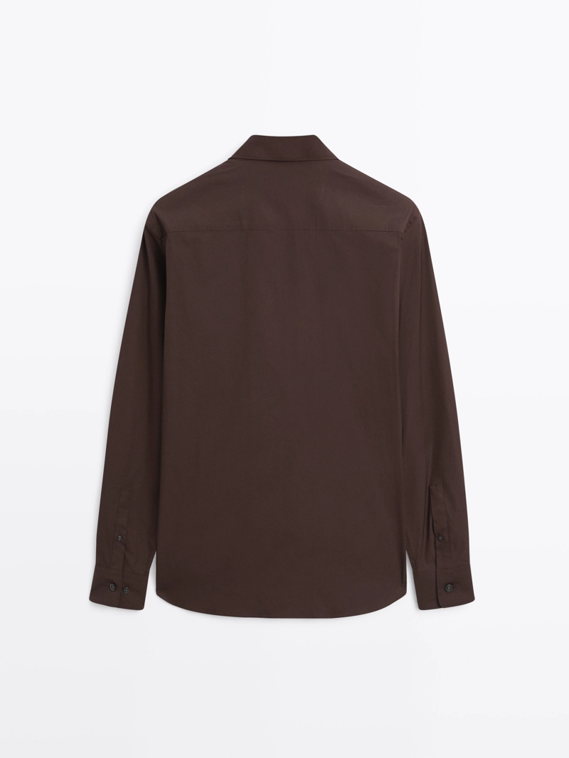 Рубашка slim fit из растяжимого материала