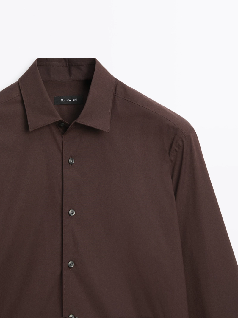 Рубашка slim fit из растяжимого материала