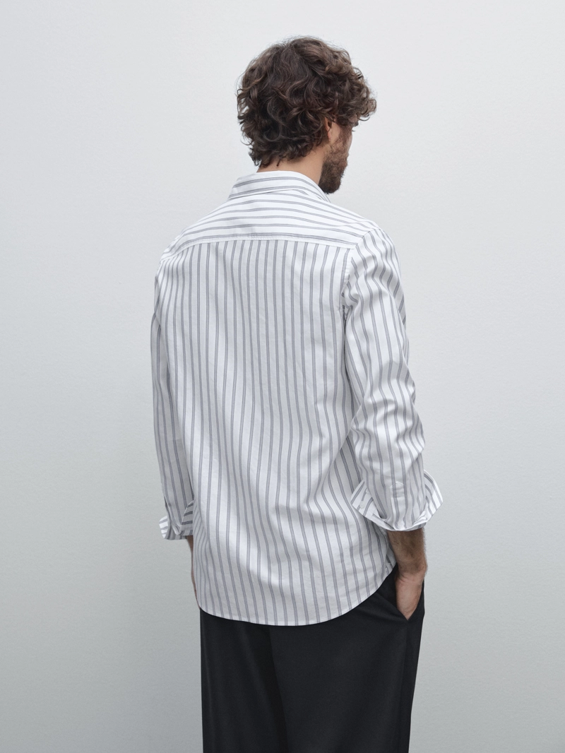 Рубашка slim fit из 100% хлопка