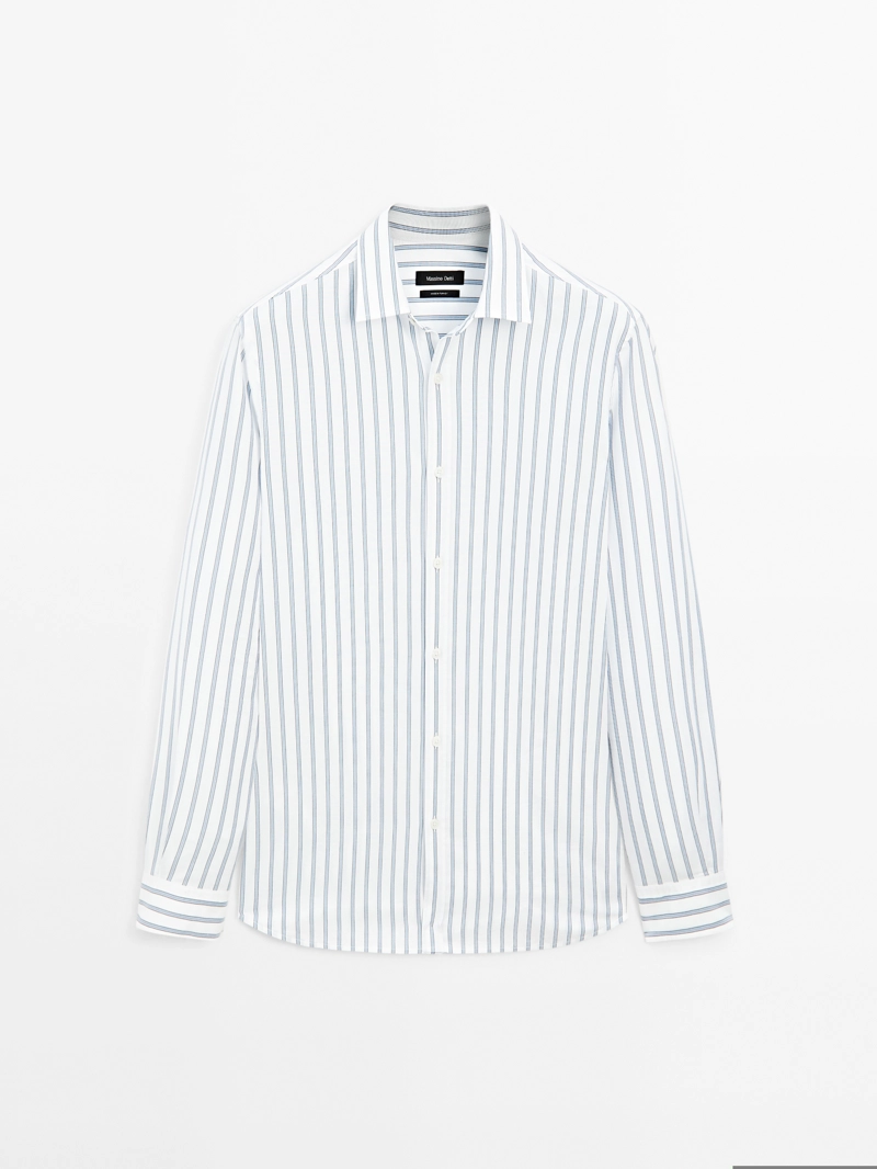 Рубашка slim fit из 100% хлопка