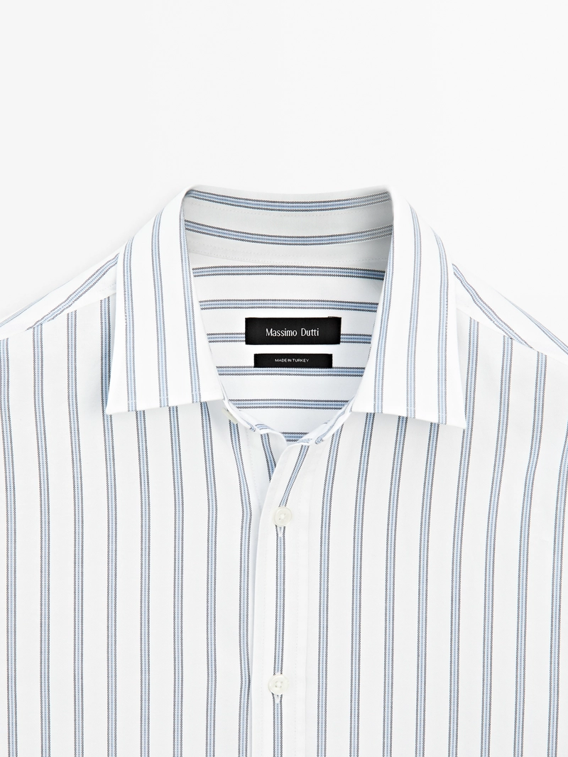 Рубашка slim fit из 100% хлопка