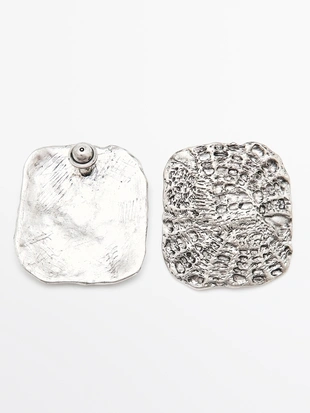 Серьги с текстурным металлом- Заказать в России