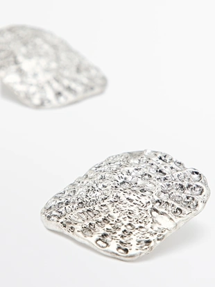 Серьги с текстурным металлом- Заказать в России