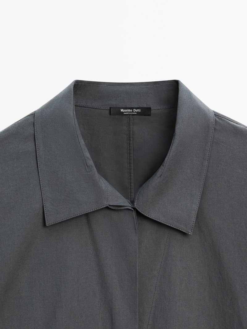 Рубашка из хлопка loose-fitting 100%, massimo dutti