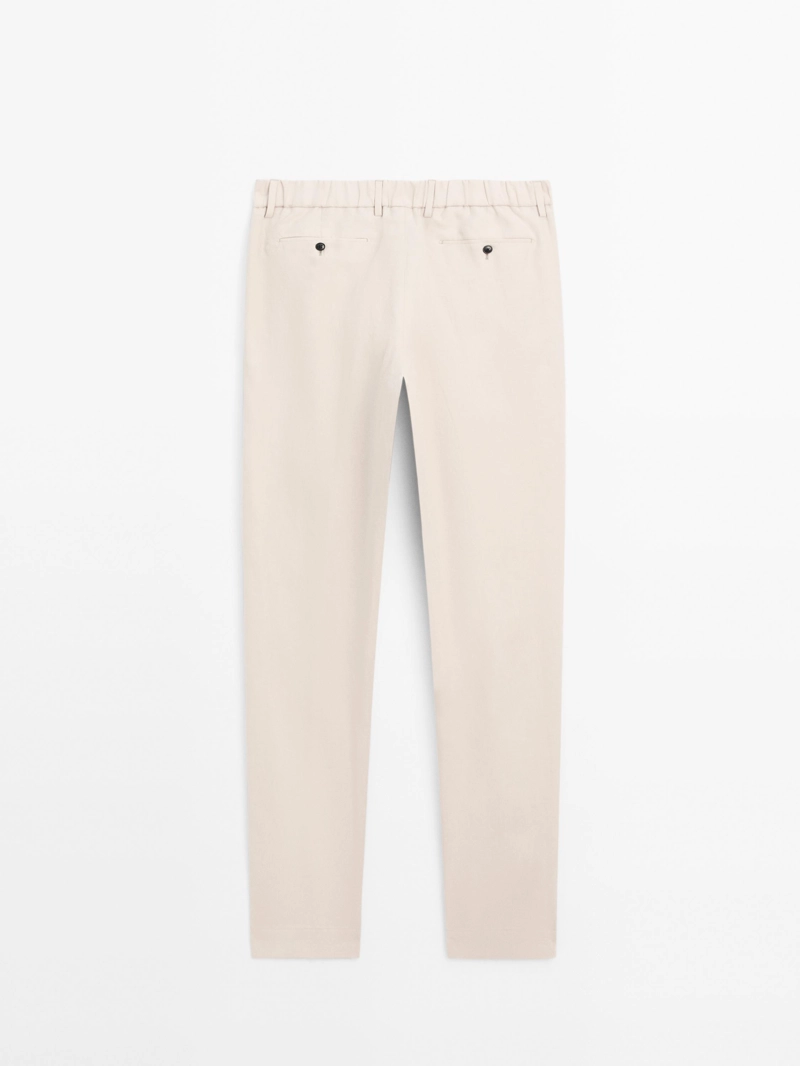Брюки regular fit из 100% льна
