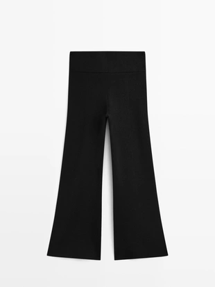 Широкие вязаные брюки- Заказать в России