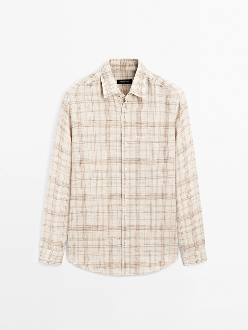 Рубашка в клетку с регулярной посадкой