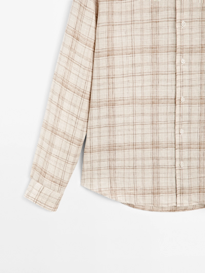 Рубашка в клетку с регулярной посадкой