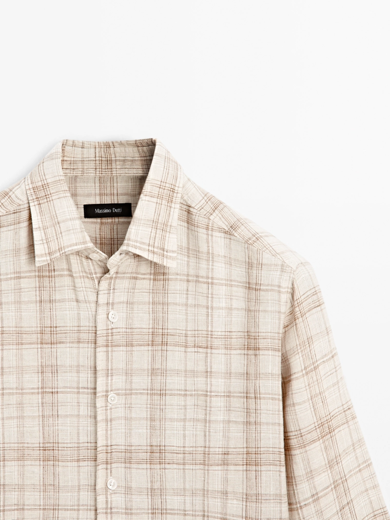 Рубашка в клетку с регулярной посадкой