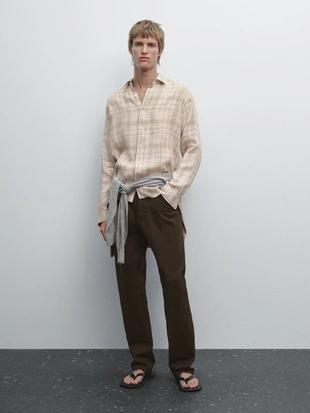 Рубашка в клетку с регулярной посадкой- Заказать в России