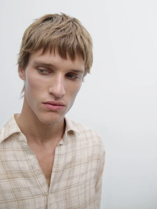 Рубашка в клетку с регулярной посадкой- Заказать в России