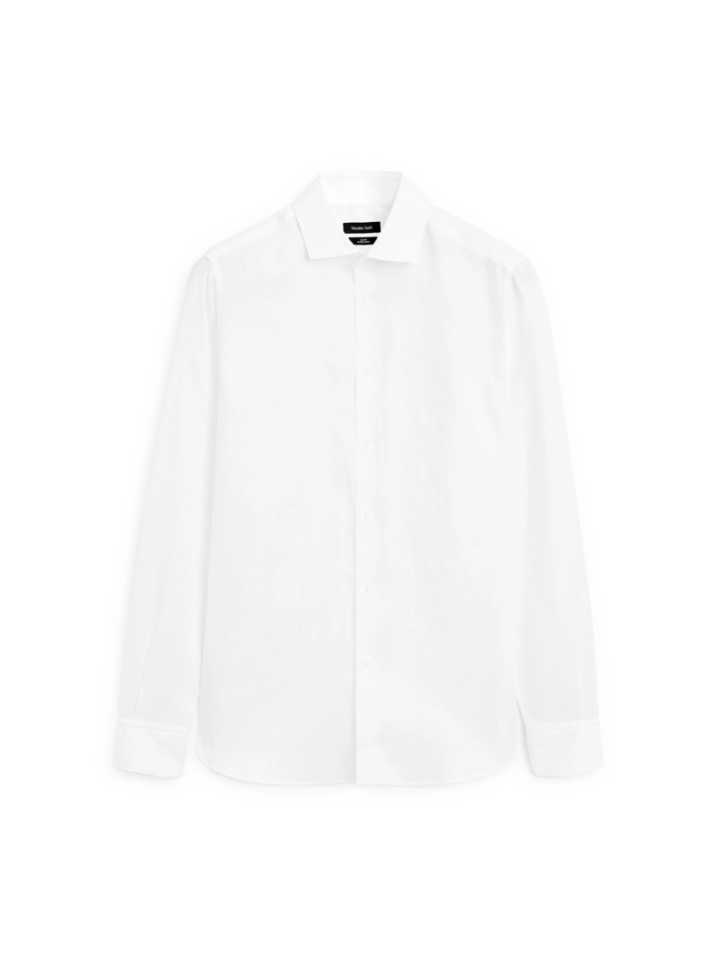 Рубашка slim fit из 100% льна