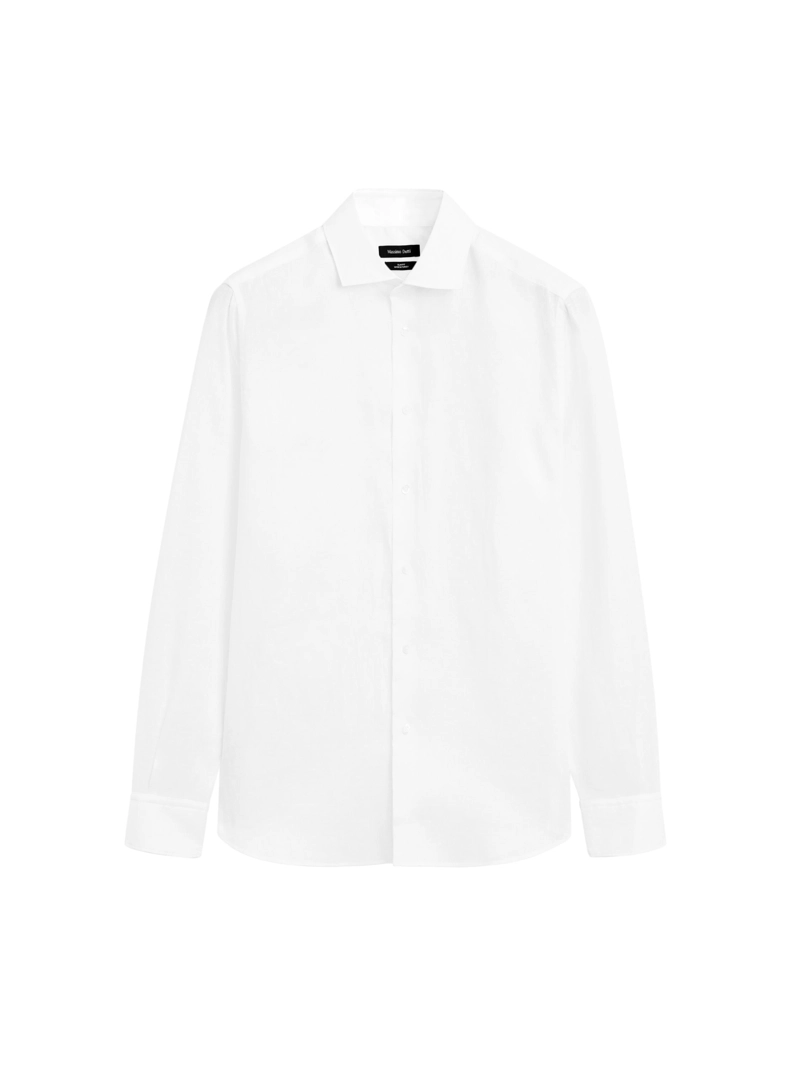 Рубашка slim fit из 100% льна