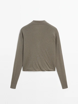 Кардиган из 100% шерсти с универсальной посадкой - STUDIO- Заказать в России