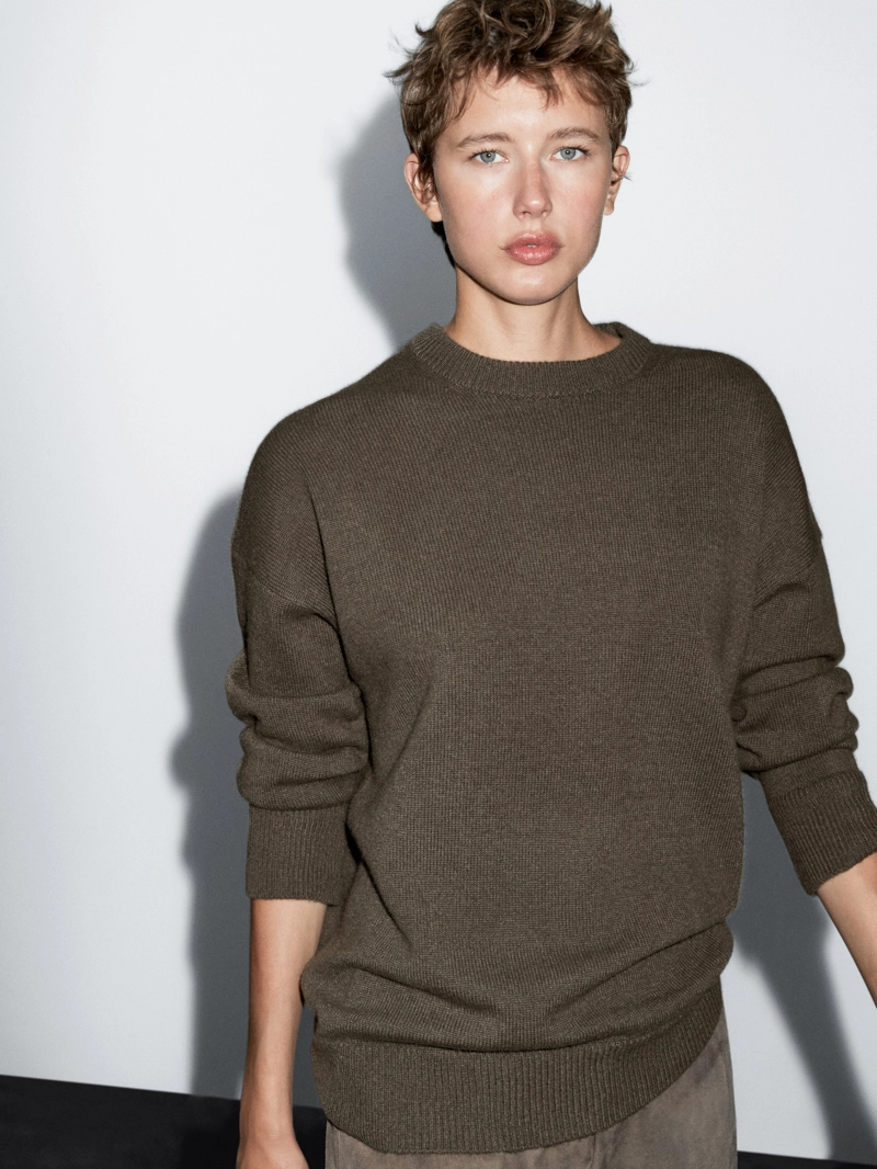 Джемпер jersey oversize stitch из 100% кашемира