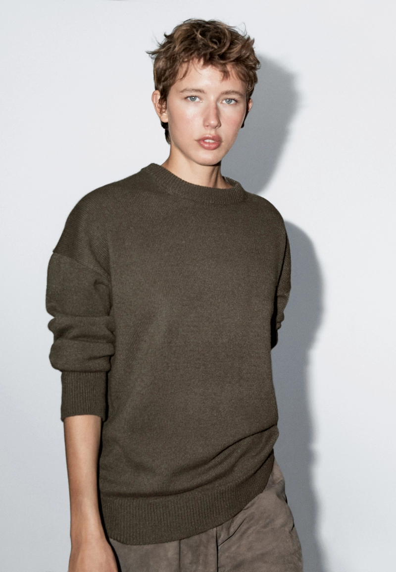 Джемпер jersey oversize stitch из 100% кашемира
