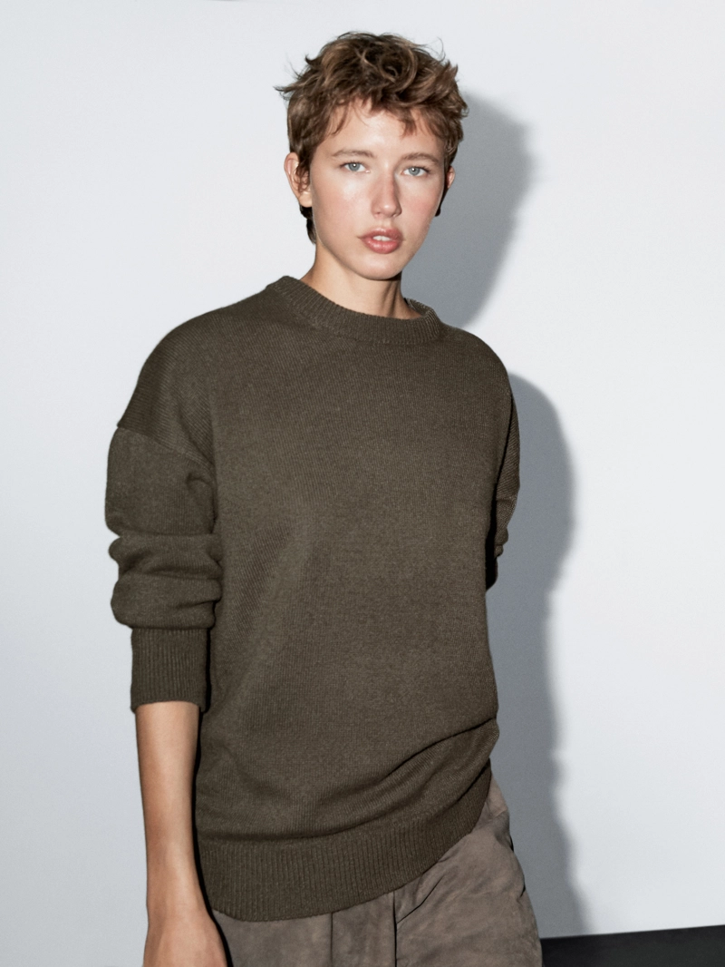 Джемпер jersey oversize stitch из 100% кашемира