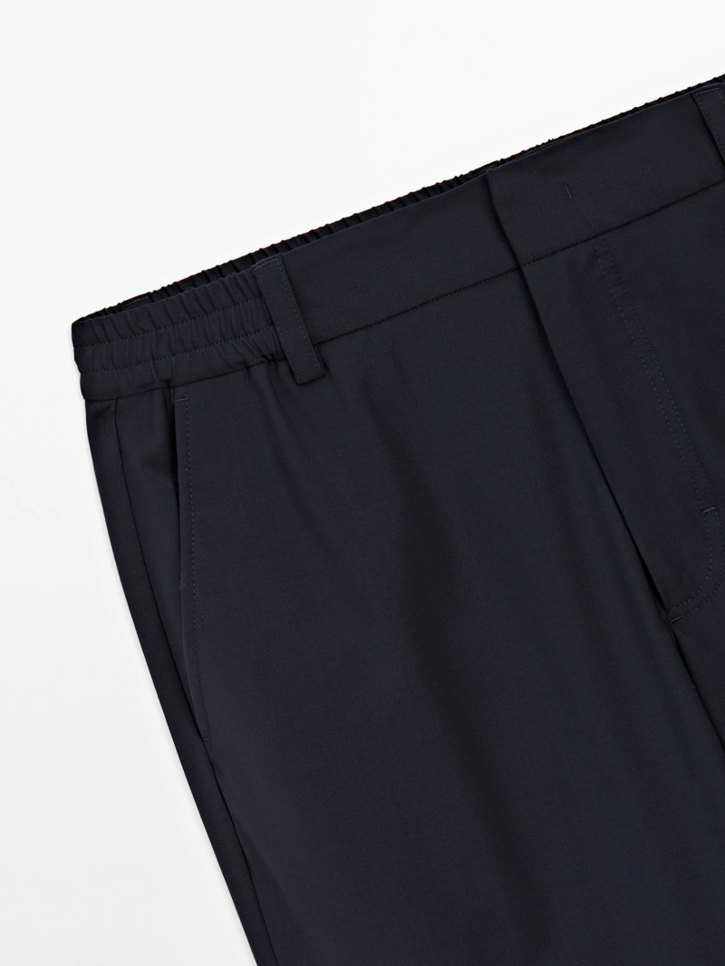 Брюки jogger fit из шерстяной смеси