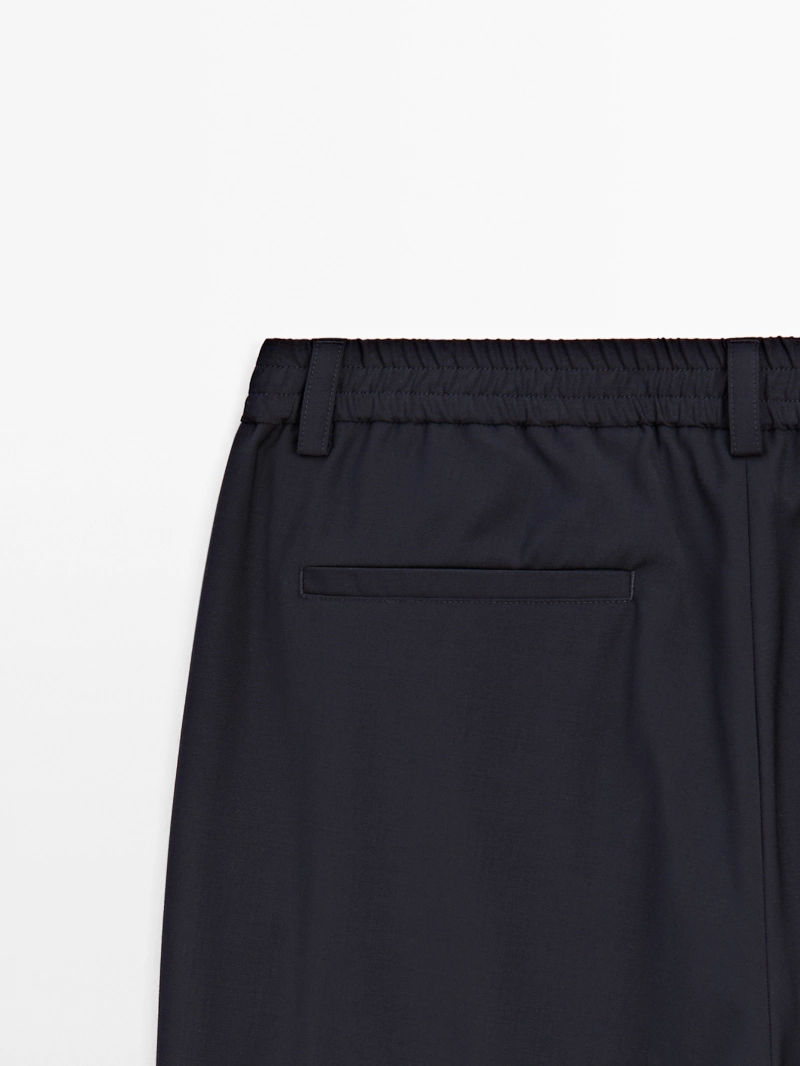 Брюки jogger fit из шерстяной смеси