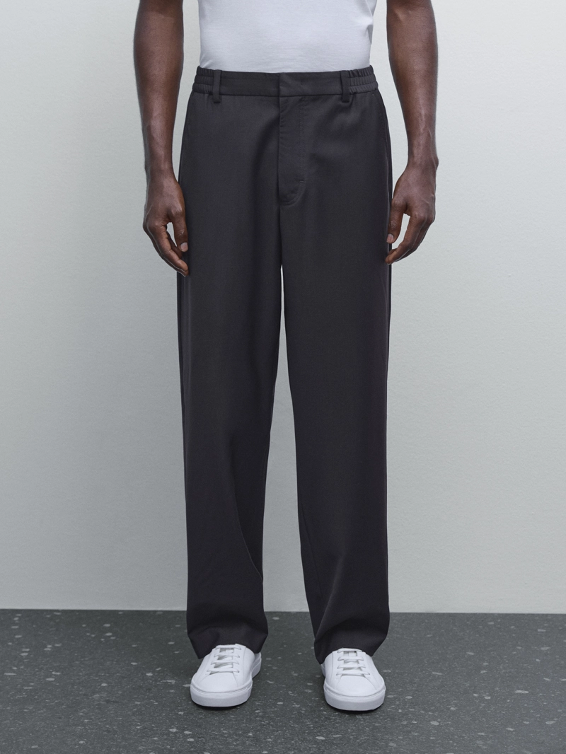 Брюки jogger fit из шерстяной смеси