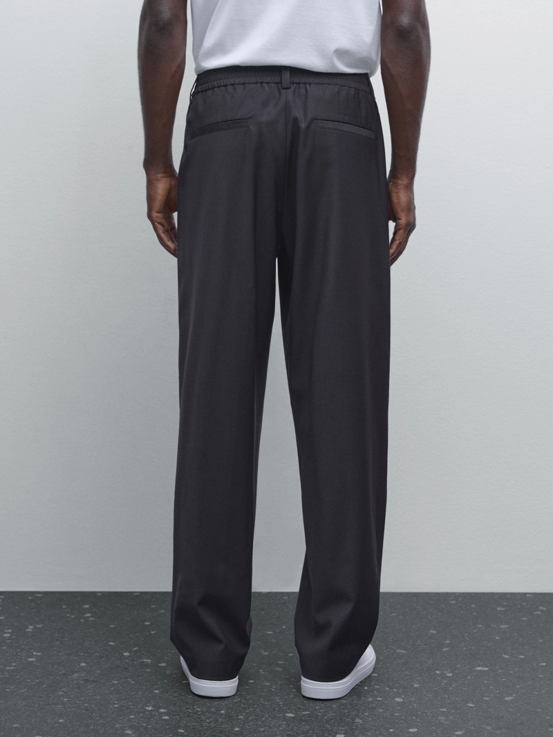 Брюки jogger fit из шерстяной смеси
