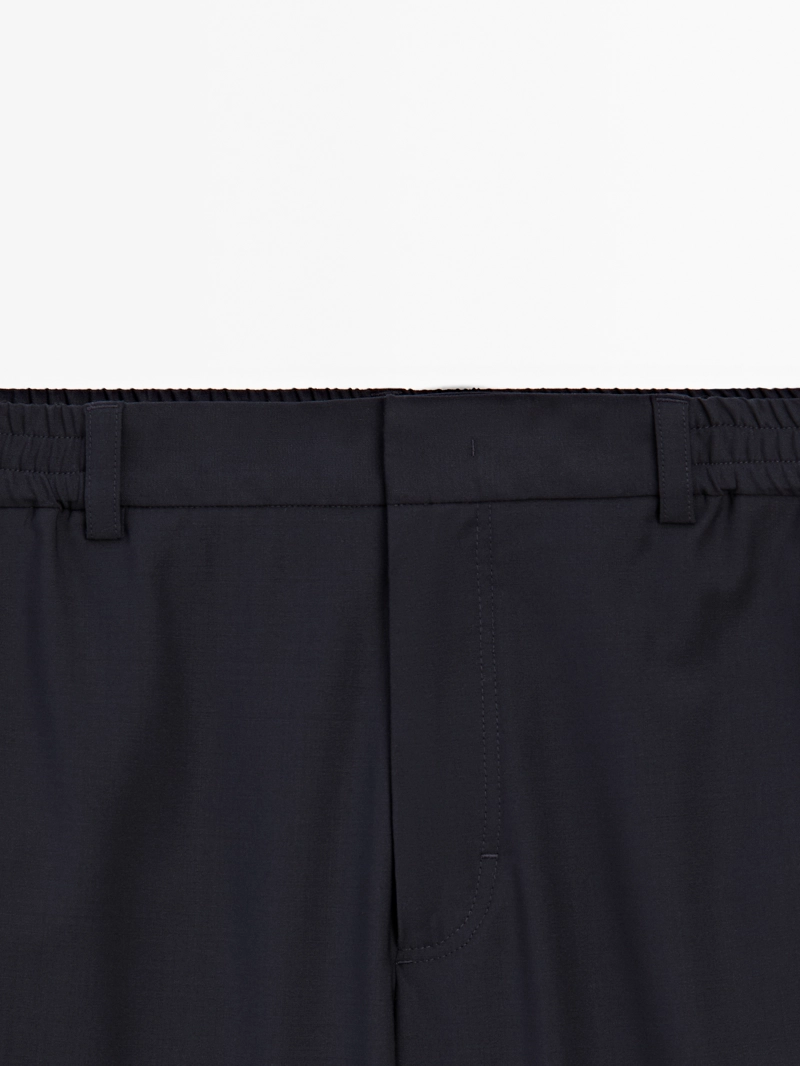 Брюки jogger fit из шерстяной смеси