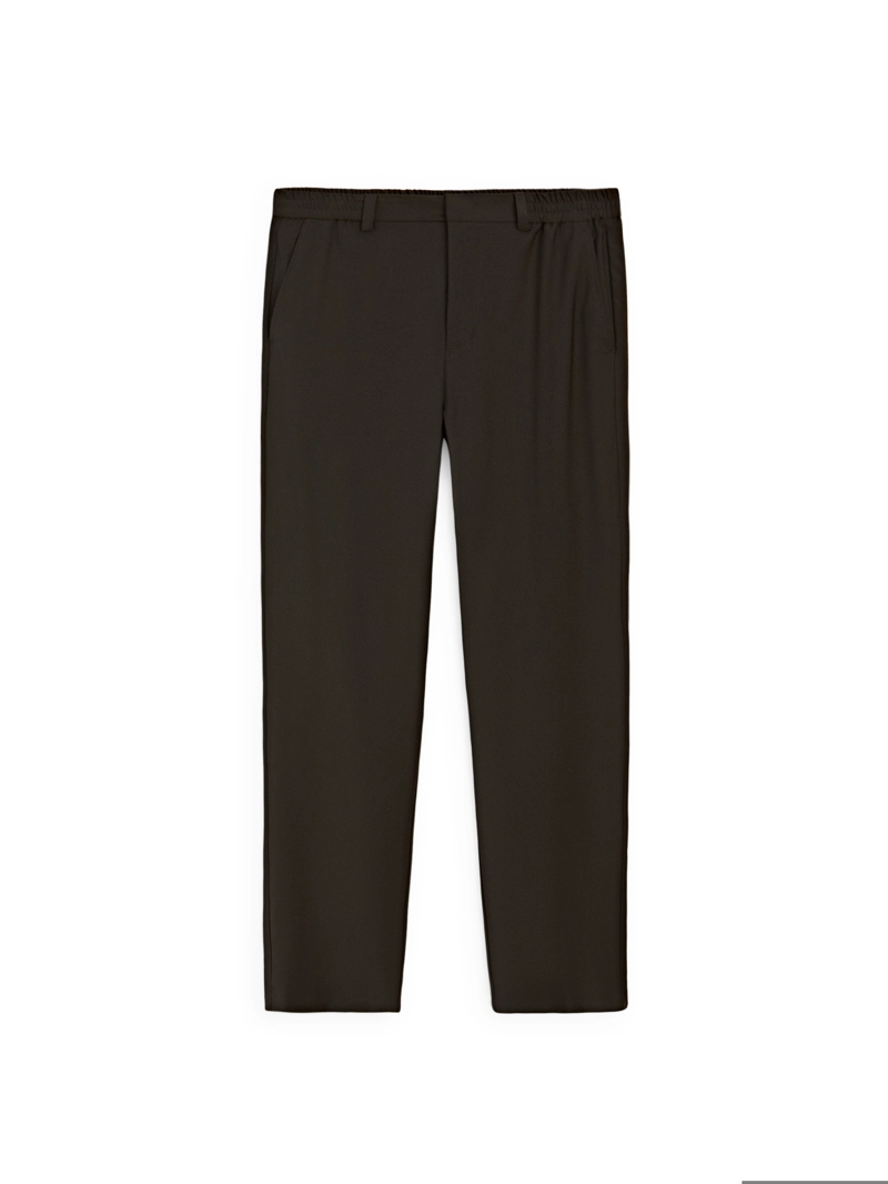 Брюки jogger fit из шерстяно-хлопковой смеси