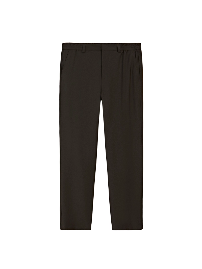 Брюки jogger fit из шерстяно-хлопковой смеси