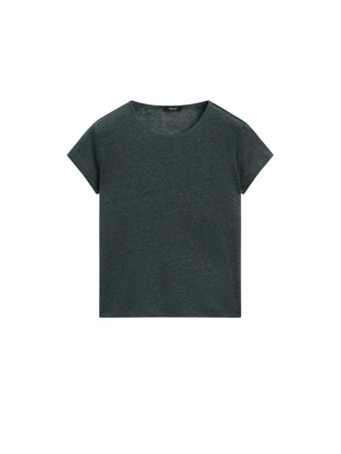 Футболка с коротким рукавом из 100% льна- Заказать в России